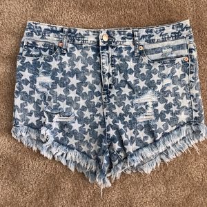 Distressed Jean Shorts